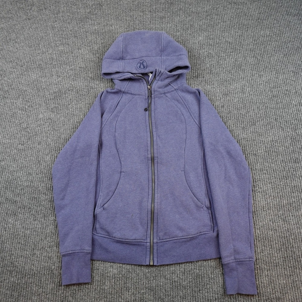 Lululemon Scuba Hoodie Womens 6 Blue Scuba Full Zip Fleece Sweatshirt Yoga